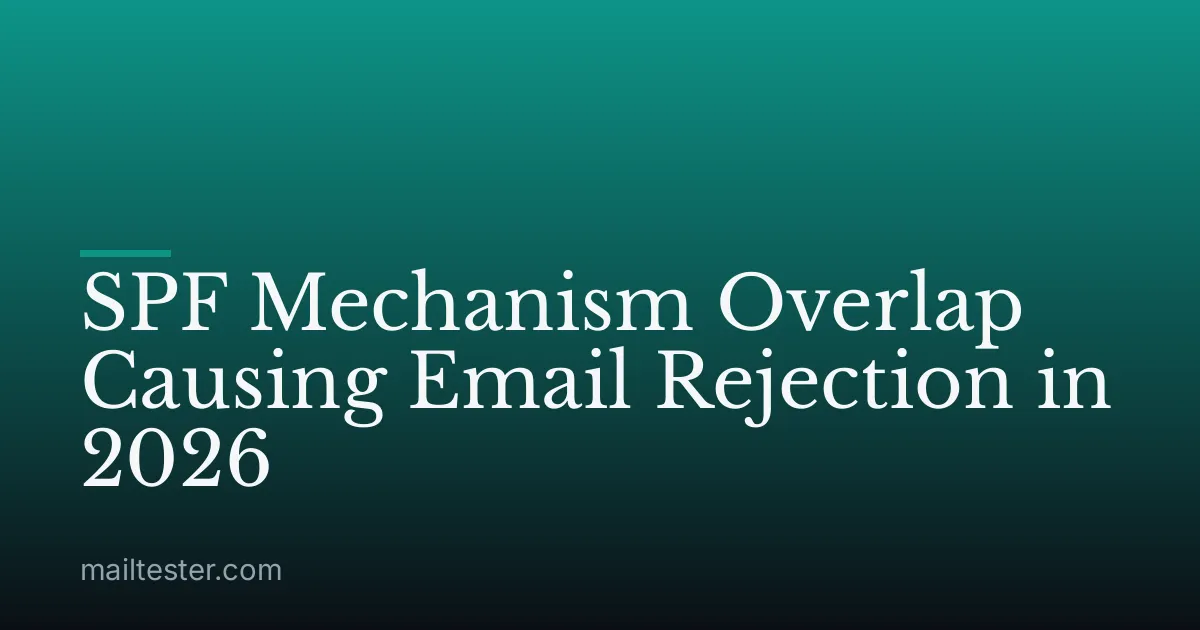 SPF Mechanism Overlap Causing Email Rejection in 2026