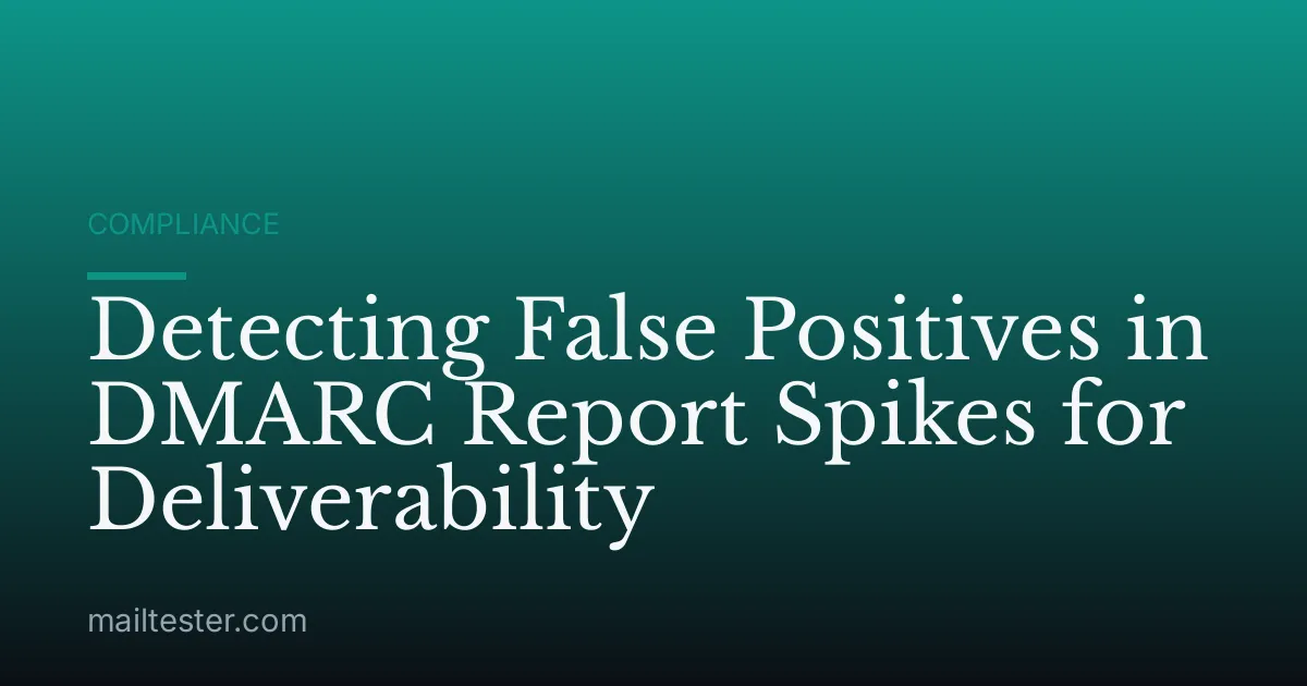 Detecting False Positives in DMARC Report Spikes for Deliverability