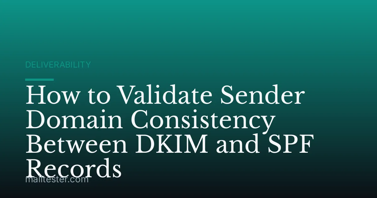 How to Validate Sender Domain Consistency Between DKIM and SPF Records