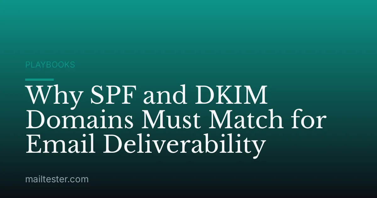 Why SPF and DKIM Domains Must Match for Email Deliverability