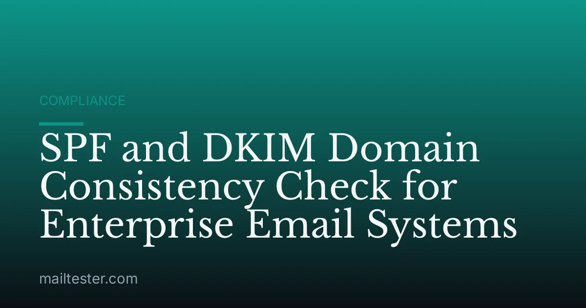 SPF and DKIM Domain Consistency Check for Enterprise Email Systems
