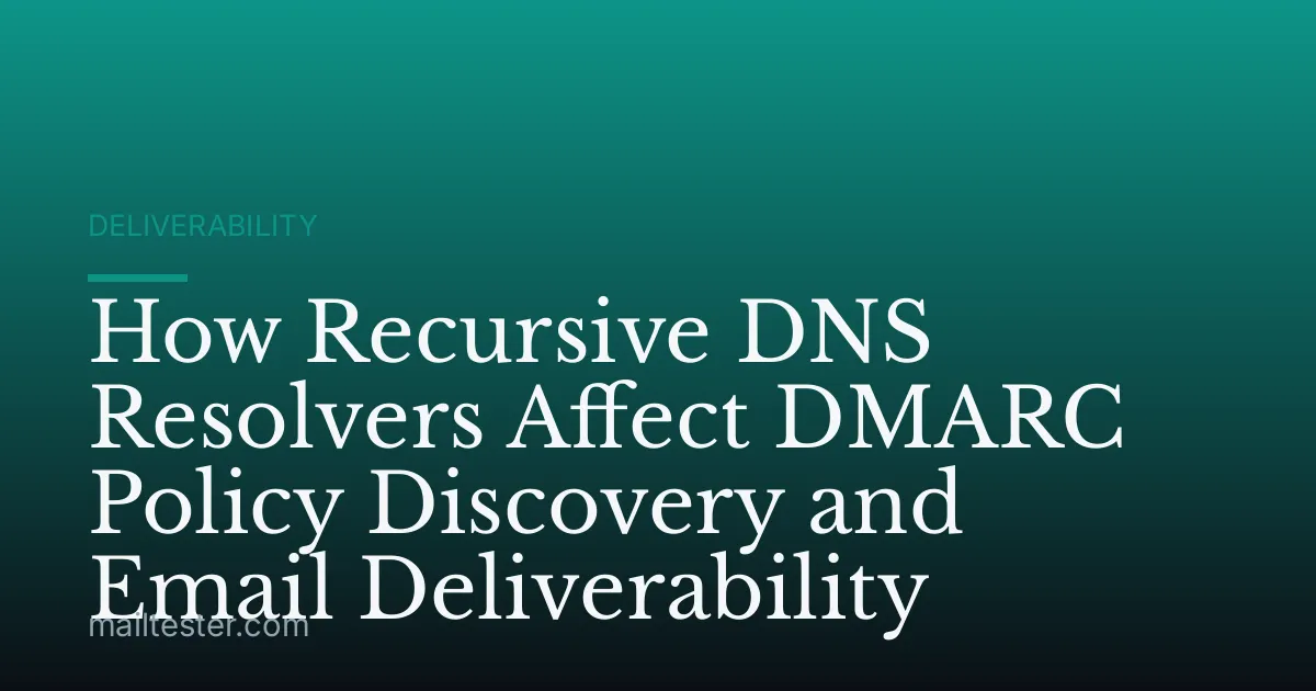 How Recursive DNS Resolvers Affect DMARC Policy Discovery and Email Deliverability