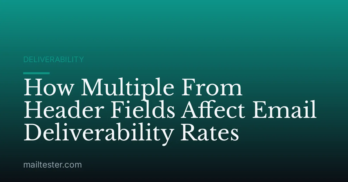 How Multiple From Header Fields Affect Email Deliverability Rates