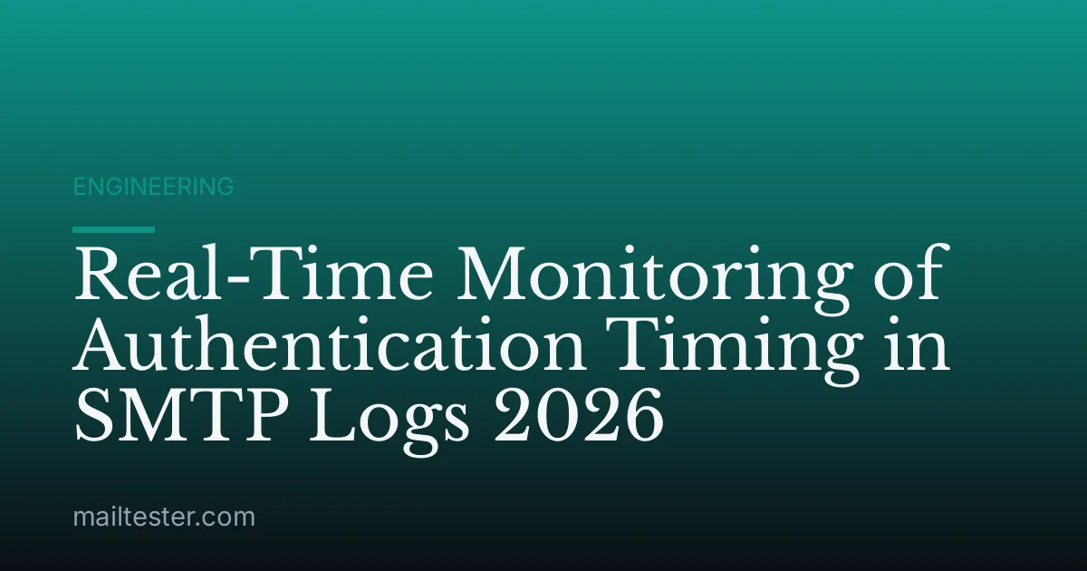 Real-Time Monitoring of Authentication Timing in SMTP Logs 2026
