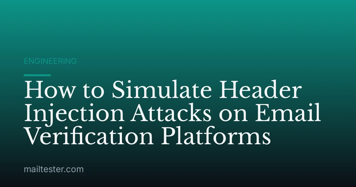 How to Simulate Header Injection Attacks on Email Verification Platforms