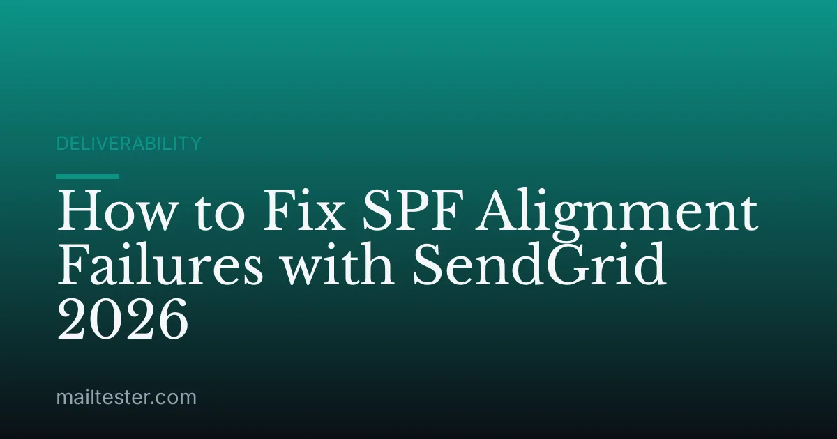 How to Fix SPF Alignment Failures with SendGrid 2026