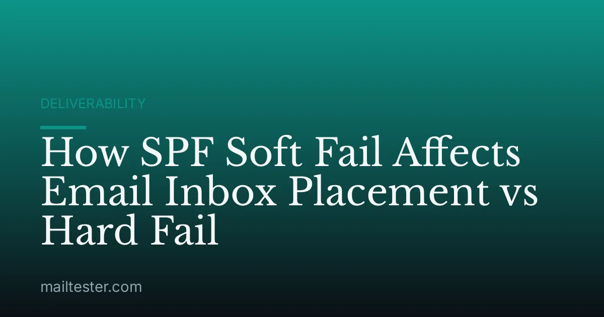 How SPF Soft Fail Affects Email Inbox Placement vs Hard Fail