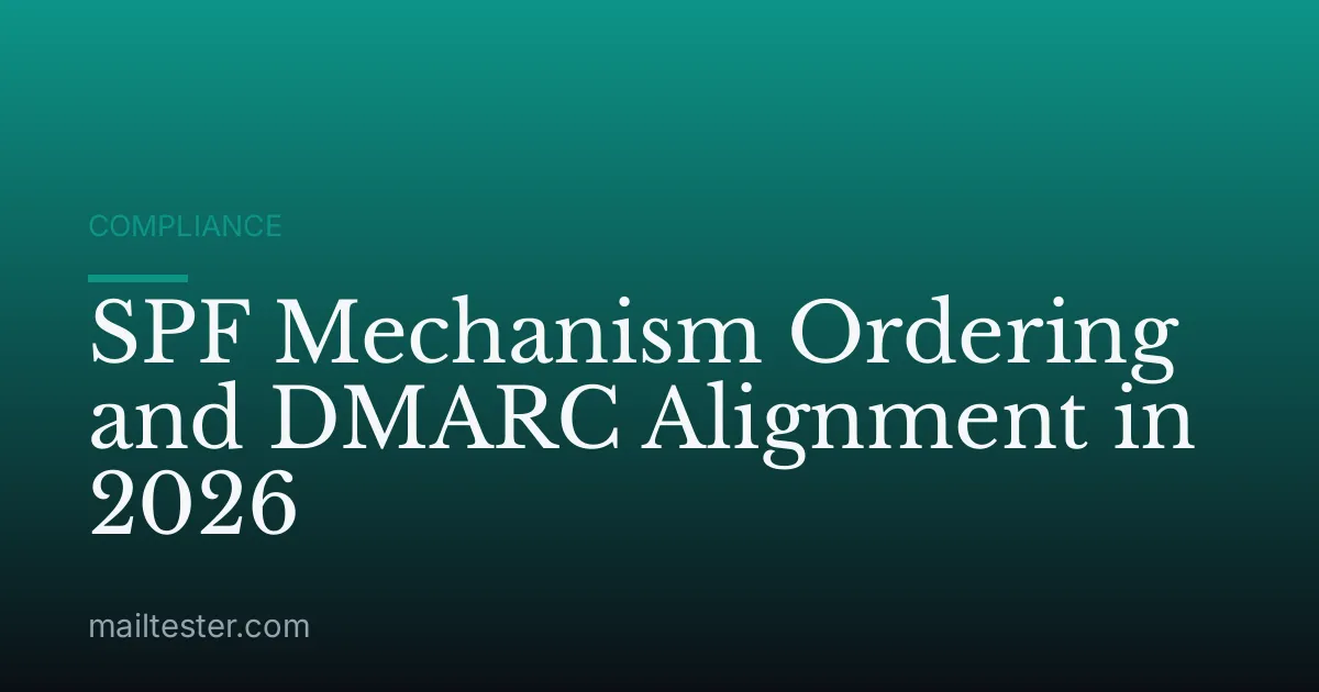 SPF Mechanism Ordering and DMARC Alignment in 2026
