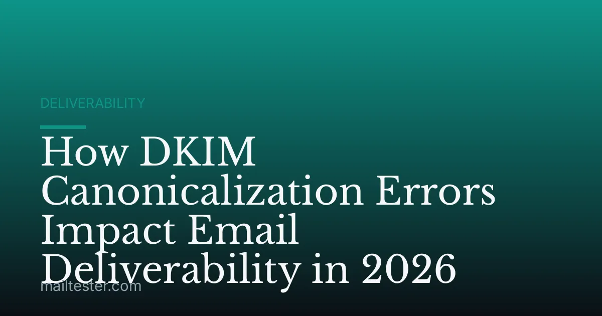 How DKIM Canonicalization Errors Impact Email Deliverability in 2026