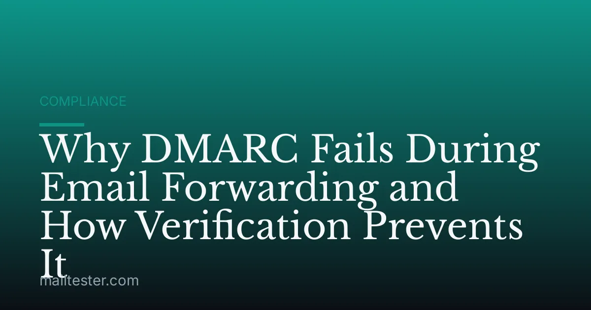 Why DMARC Fails During Email Forwarding and How Verification Prevents It