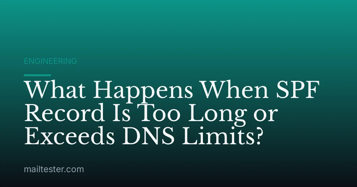 What Happens When SPF Record Is Too Long or Exceeds DNS Limits?