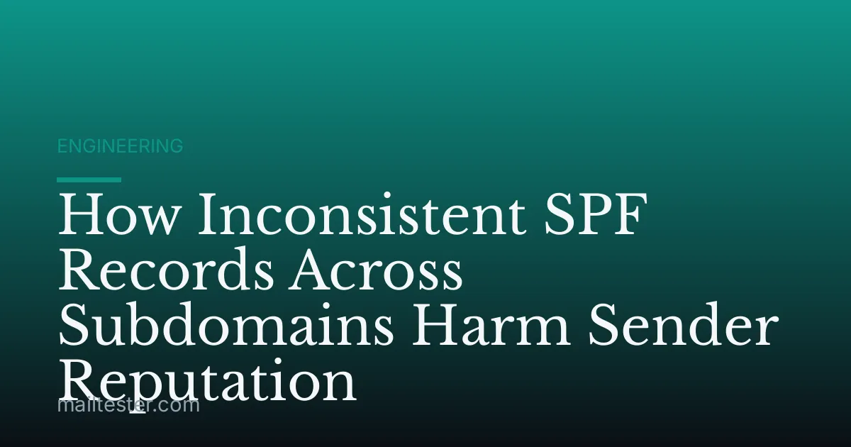 How Inconsistent SPF Records Across Subdomains Harm Sender Reputation