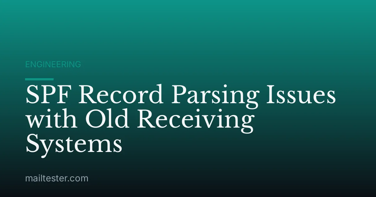SPF Record Parsing Issues with Old Receiving Systems