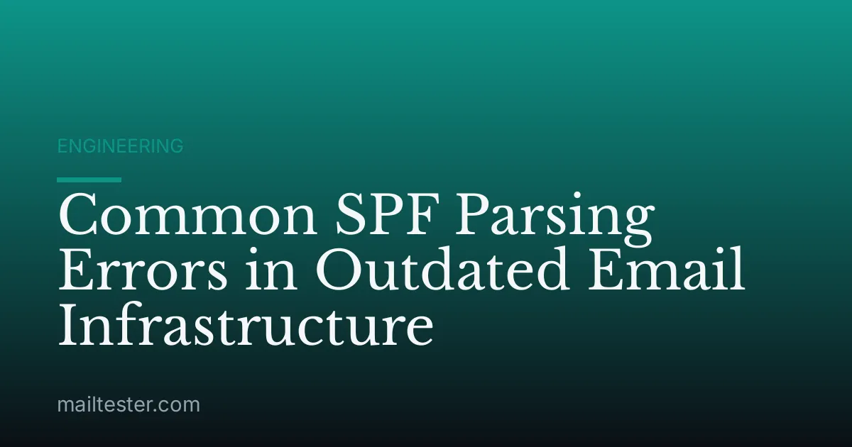 Common SPF Parsing Errors in Outdated Email Infrastructure