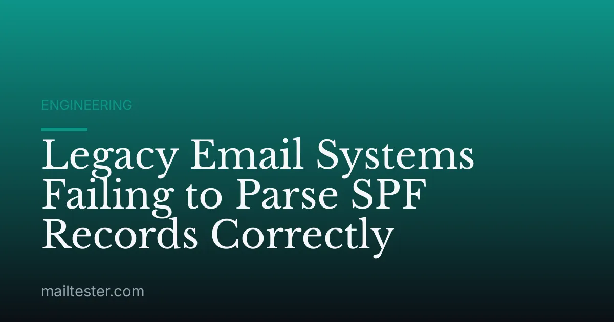 Legacy Email Systems Failing to Parse SPF Records Correctly