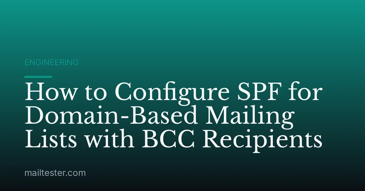 How to Configure SPF for Domain-Based Mailing Lists with BCC Recipients