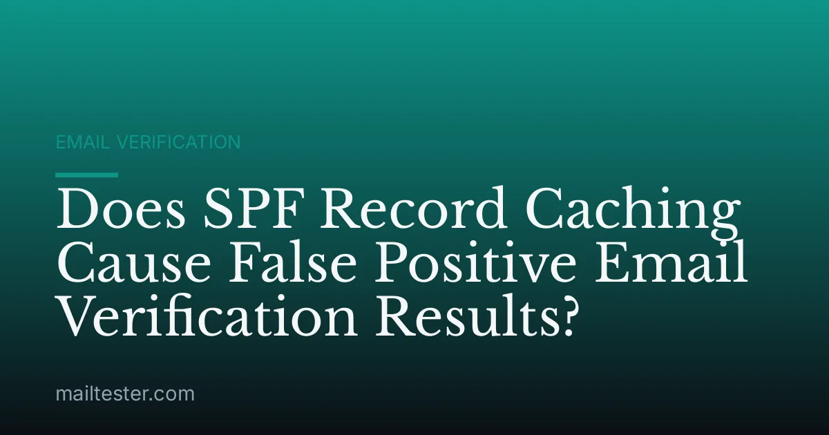 Does SPF Record Caching Cause False Positive Email Verification Results?