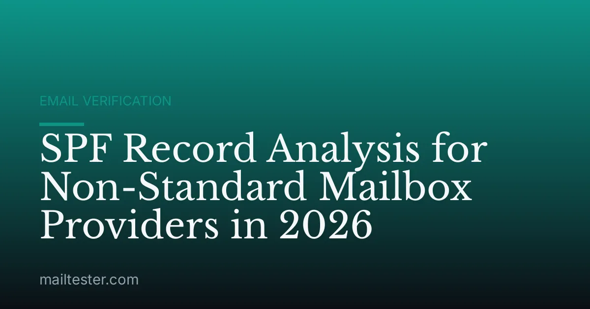 SPF Record Analysis for Non-Standard Mailbox Providers in 2026