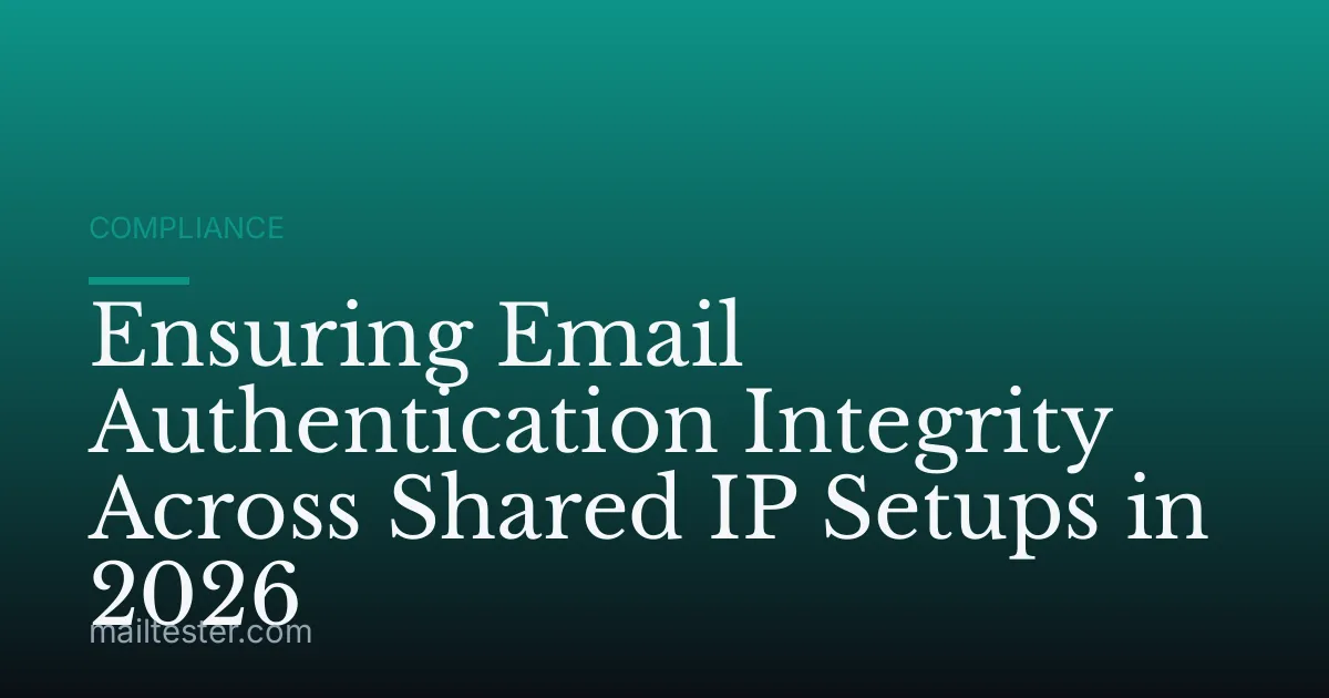 Ensuring Email Authentication Integrity Across Shared IP Setups in 2026