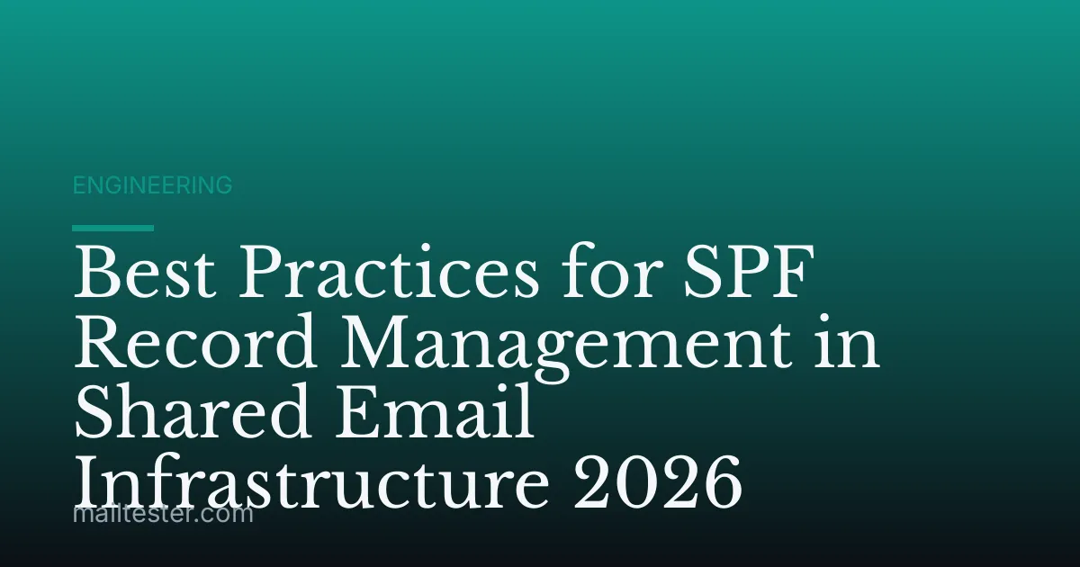 Best Practices for SPF Record Management in Shared Email Infrastructure 2026