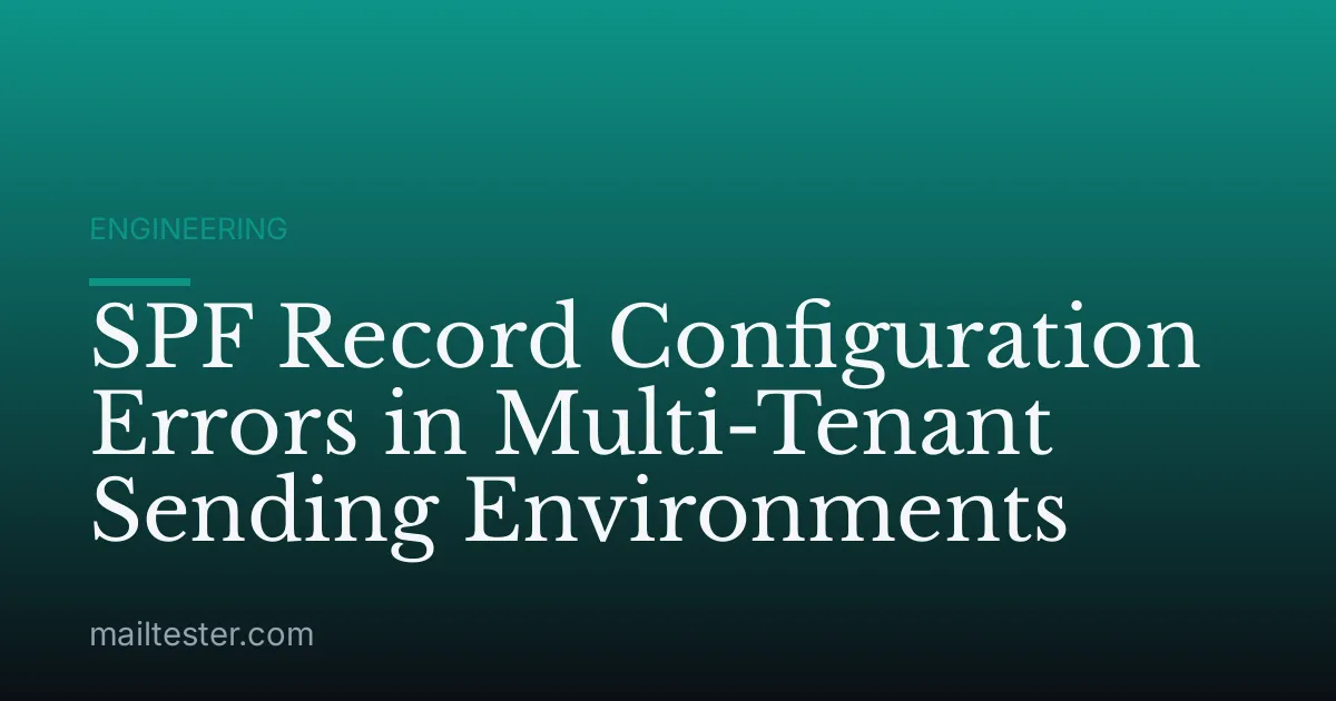 SPF Record Configuration Errors in Multi-Tenant Sending Environments