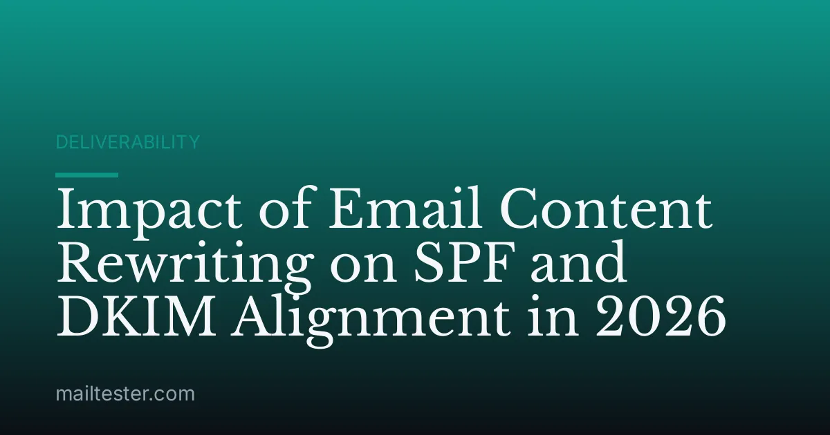 Impact of Email Content Rewriting on SPF and DKIM Alignment in 2026
