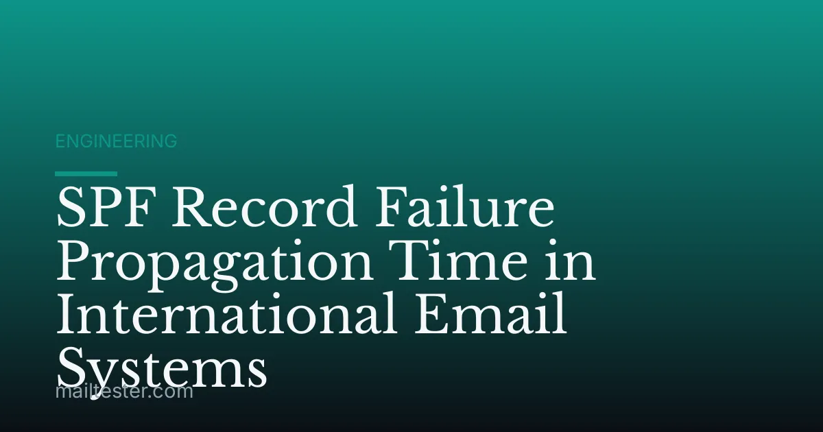 SPF Record Failure Propagation Time in International Email Systems