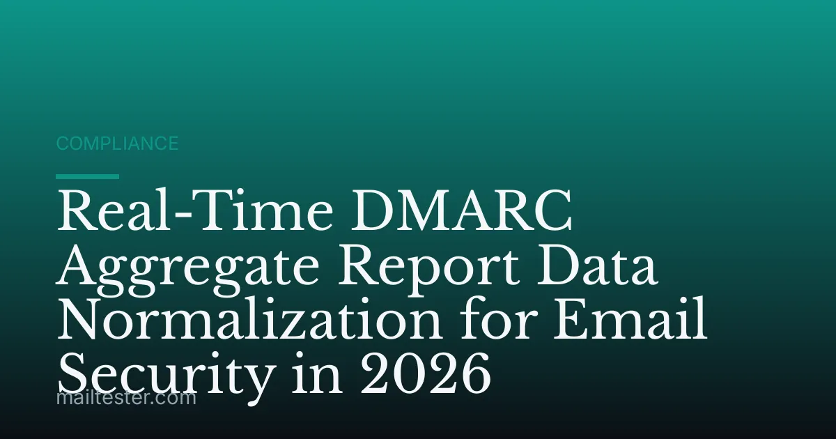 Real-Time DMARC Aggregate Report Data Normalization for Email Security in 2026