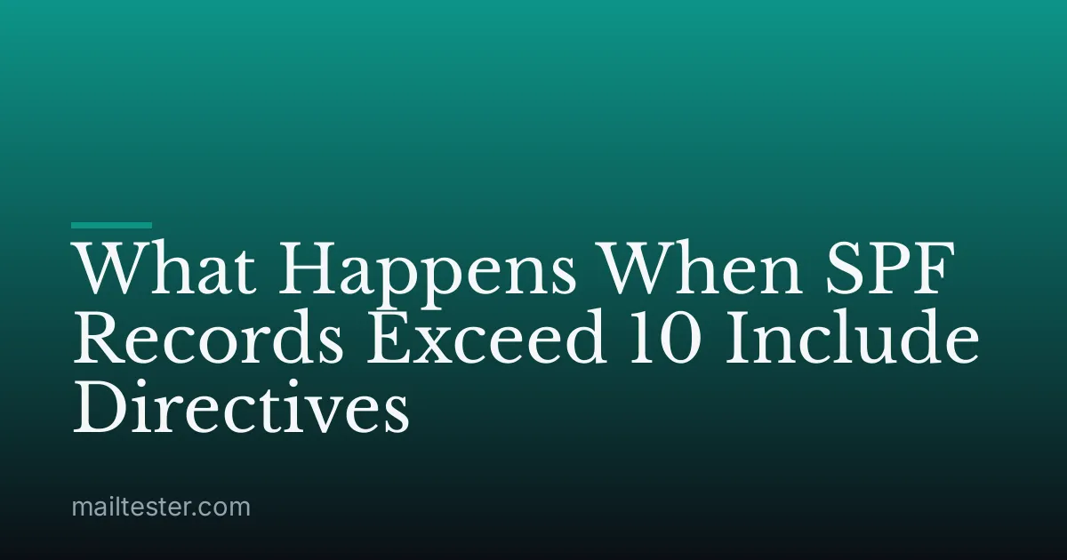 What Happens When SPF Records Exceed 10 Include Directives
