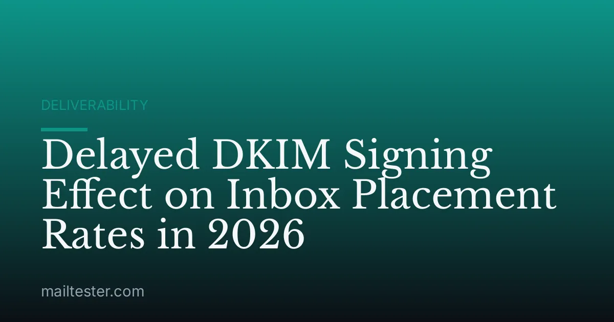 Delayed DKIM Signing Effect on Inbox Placement Rates in 2026