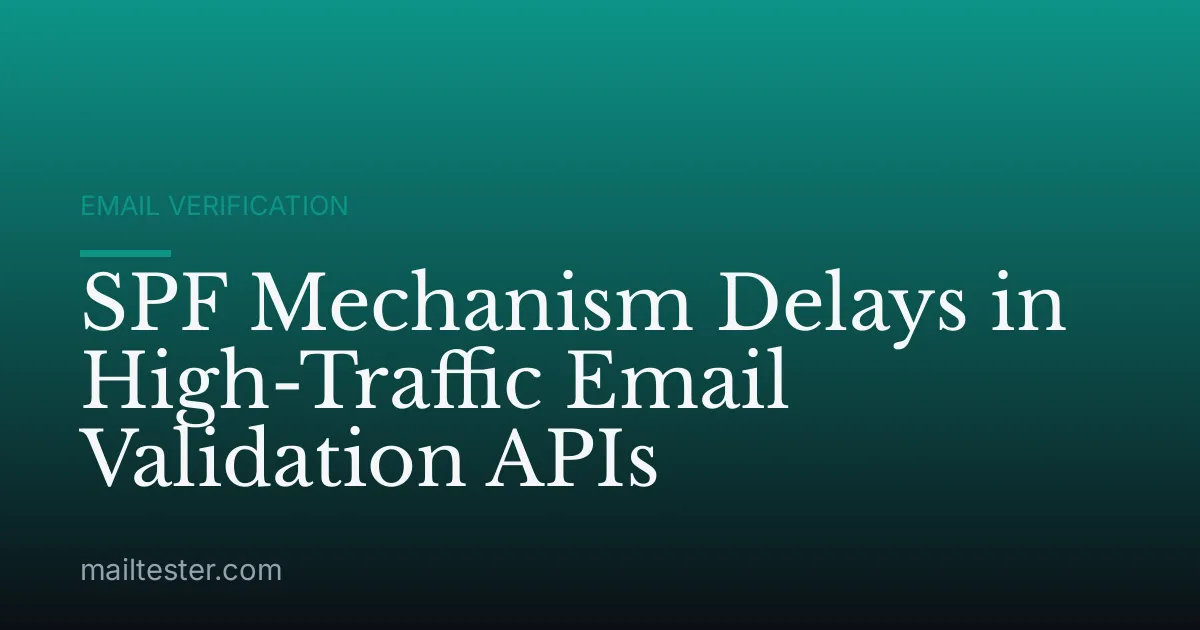 SPF Mechanism Delays in High-Traffic Email Validation APIs