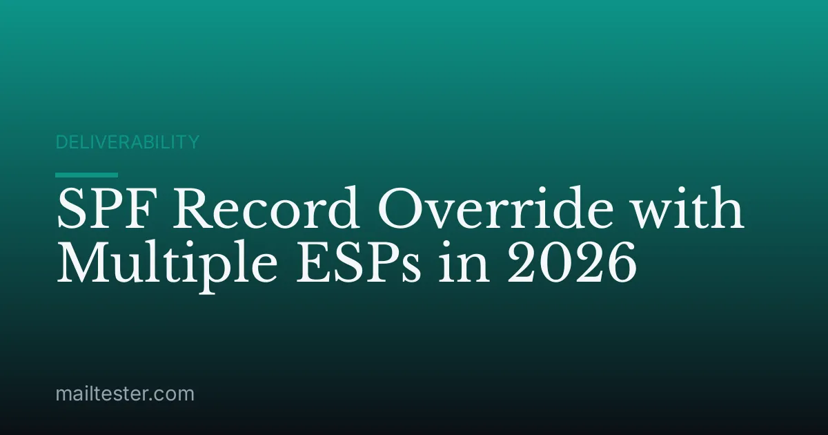 SPF Record Override with Multiple ESPs in 2026