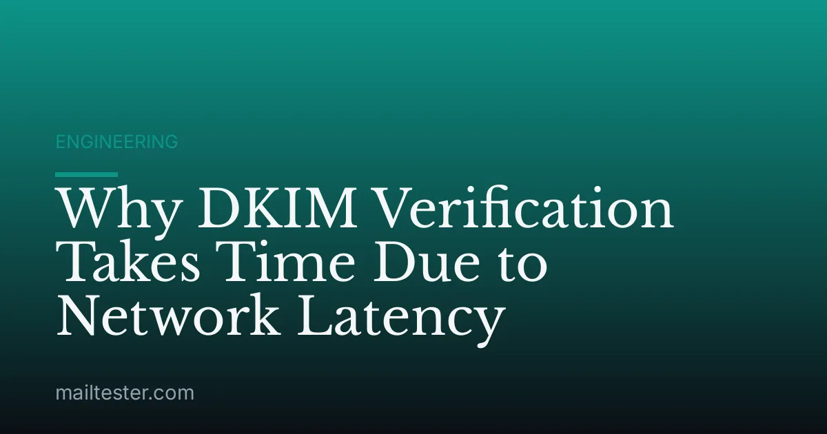 Why DKIM Verification Takes Time Due to Network Latency