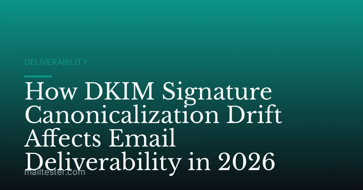 How DKIM Signature Canonicalization Drift Affects Email Deliverability in 2026