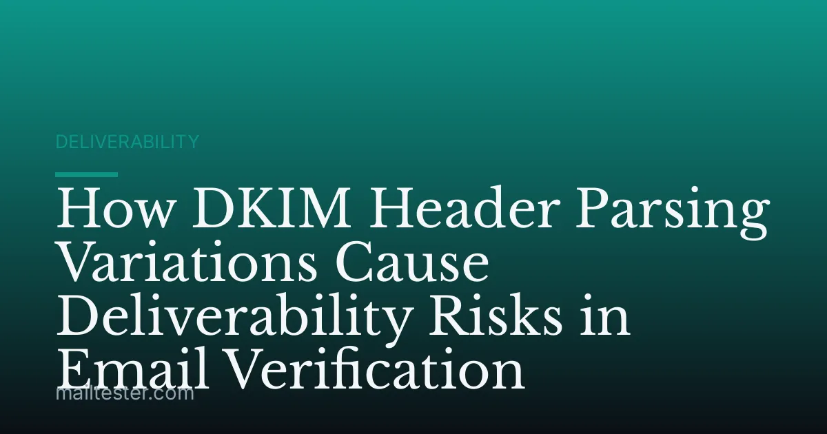 How DKIM Header Parsing Variations Cause Deliverability Risks in Email Verification