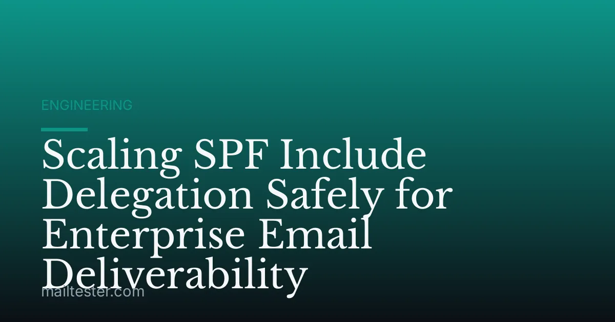 Scaling SPF Include Delegation Safely for Enterprise Email Deliverability