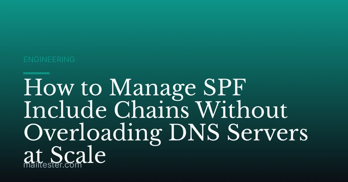 How to Manage SPF Include Chains Without Overloading DNS Servers at Scale