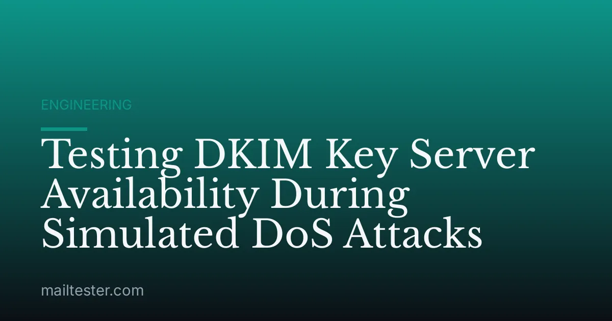 Testing DKIM Key Server Availability During Simulated DoS Attacks