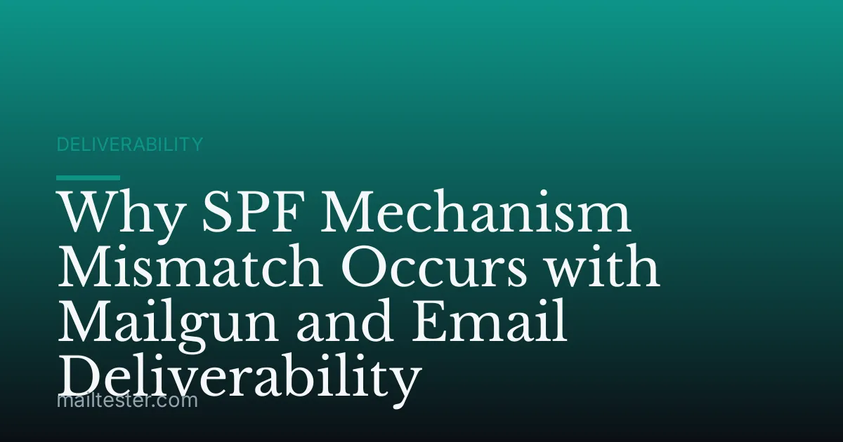Why SPF Mechanism Mismatch Occurs with Mailgun and Email Deliverability