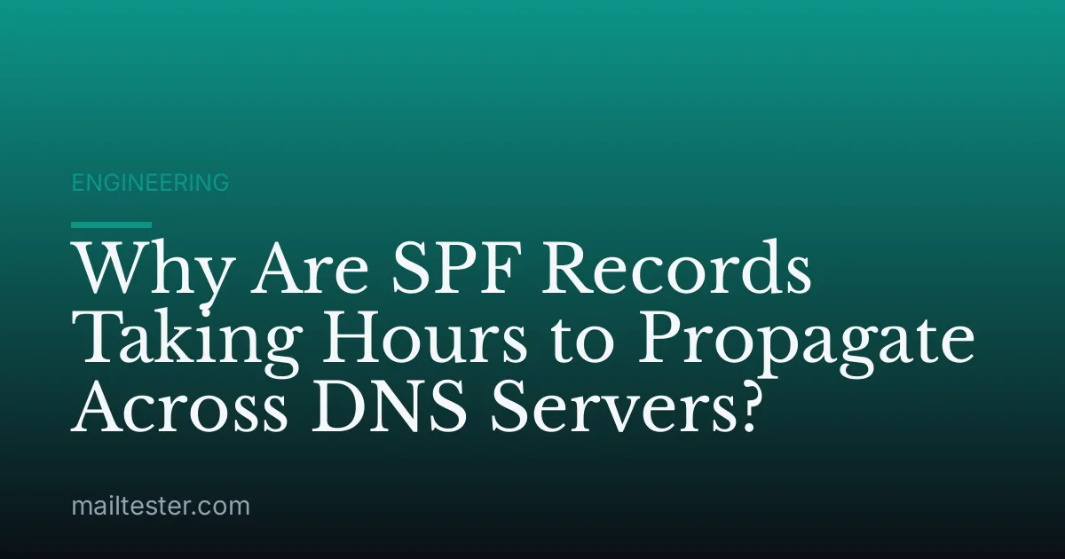 Why Are SPF Records Taking Hours to Propagate Across DNS Servers?