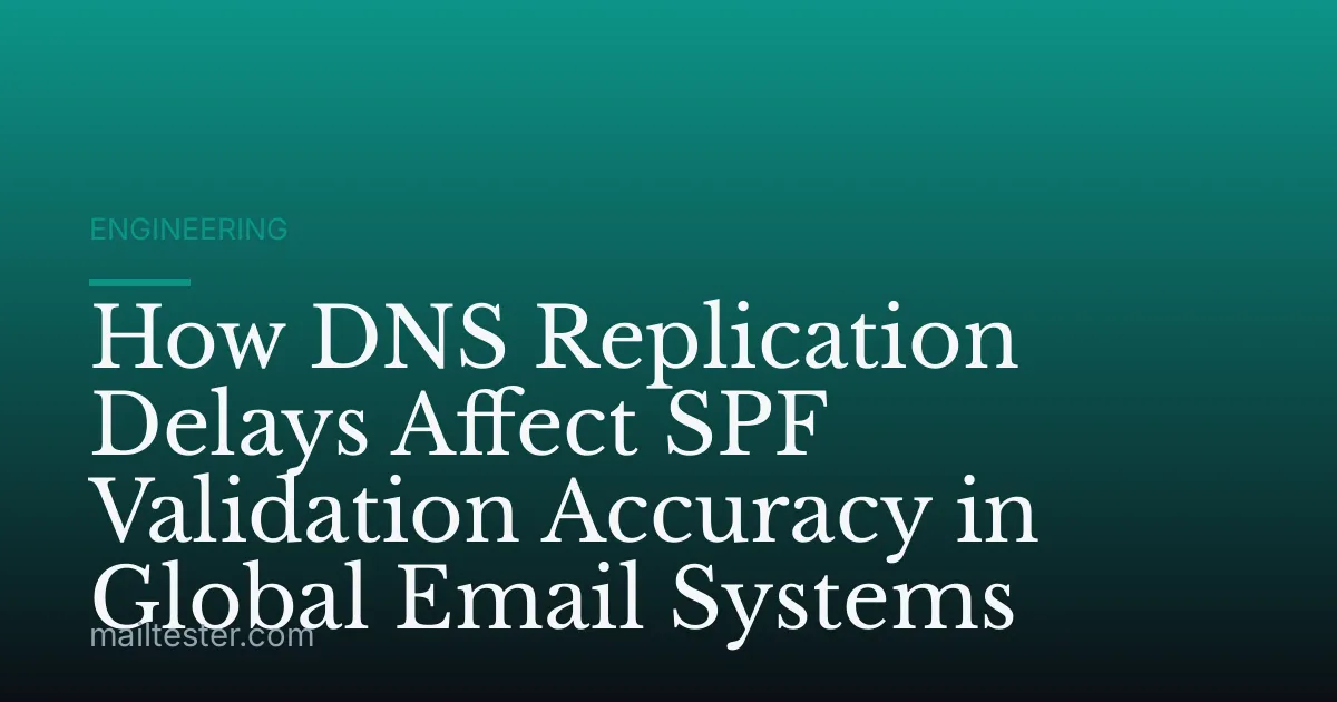 How DNS Replication Delays Affect SPF Validation Accuracy in Global Email Systems