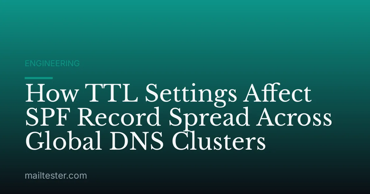 How TTL Settings Affect SPF Record Spread Across Global DNS Clusters