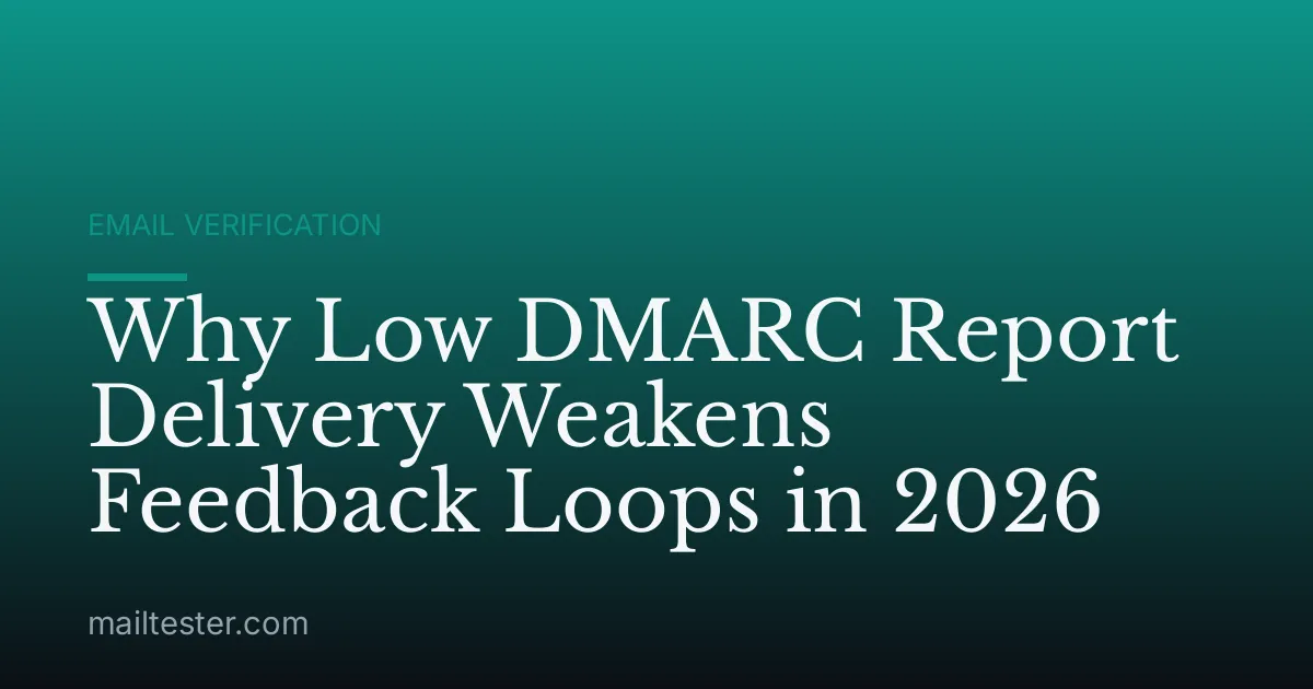Why Low DMARC Report Delivery Weakens Feedback Loops in 2026