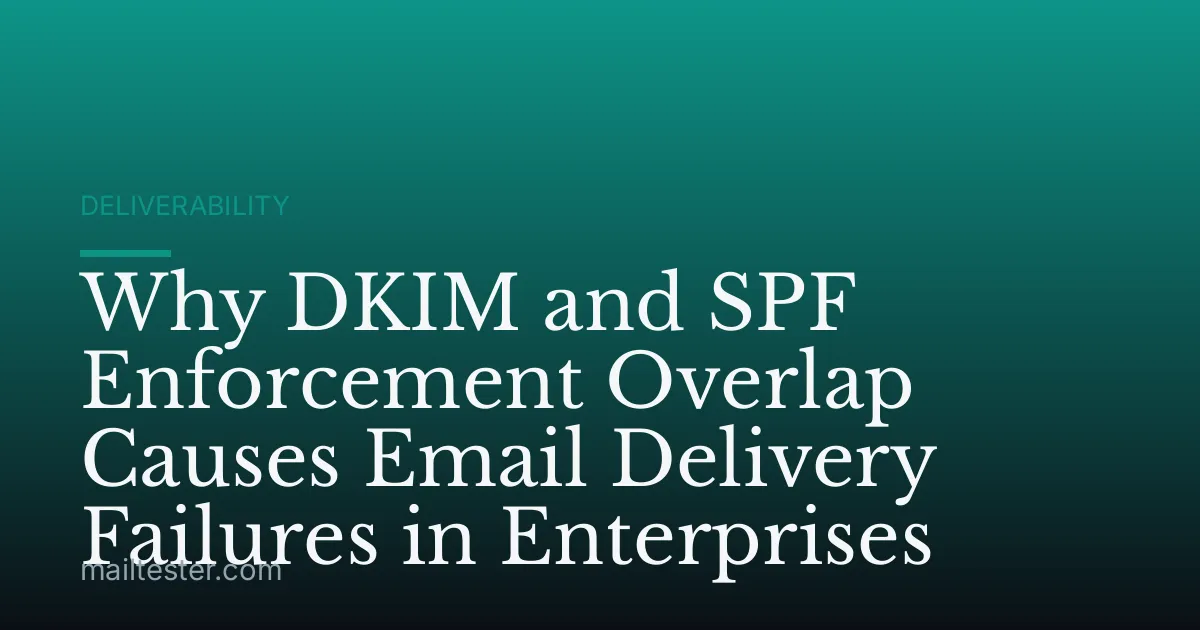 Why DKIM and SPF Enforcement Overlap Causes Email Delivery Failures in Enterprises