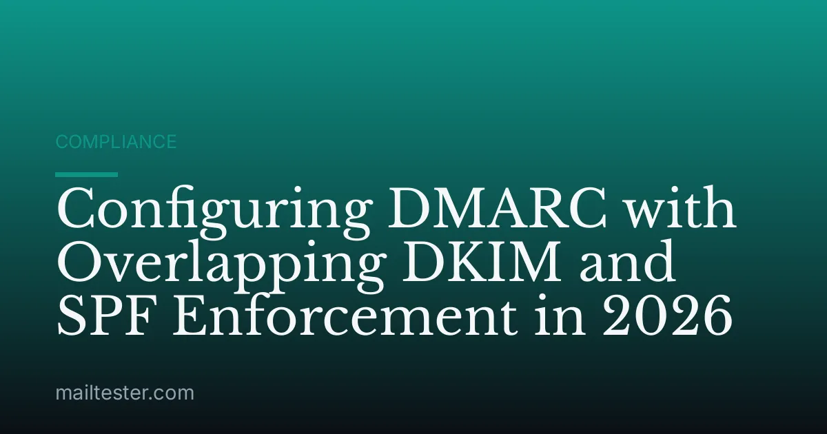Configuring DMARC with Overlapping DKIM and SPF Enforcement in 2026
