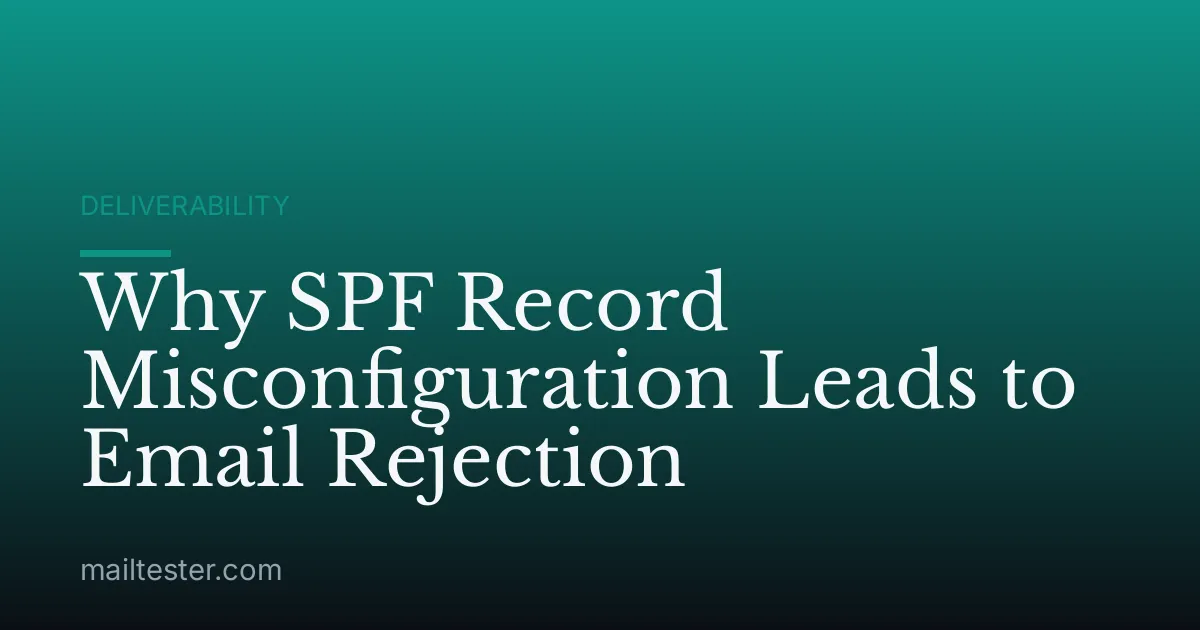 Why SPF Record Misconfiguration Leads to Email Rejection