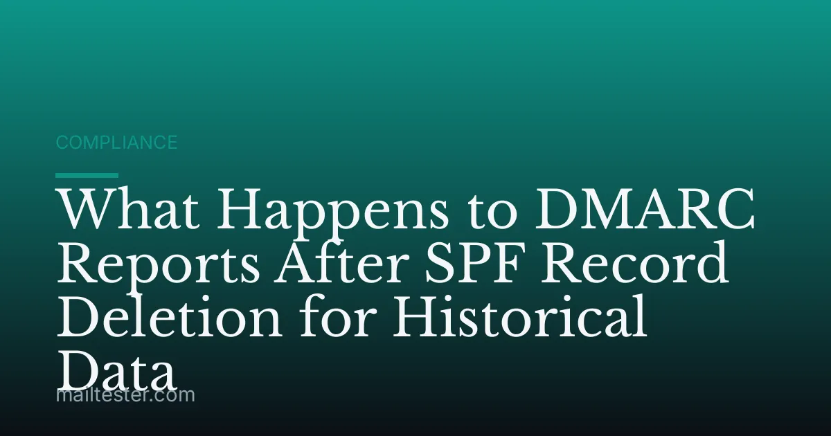 What Happens to DMARC Reports After SPF Record Deletion for Historical Data