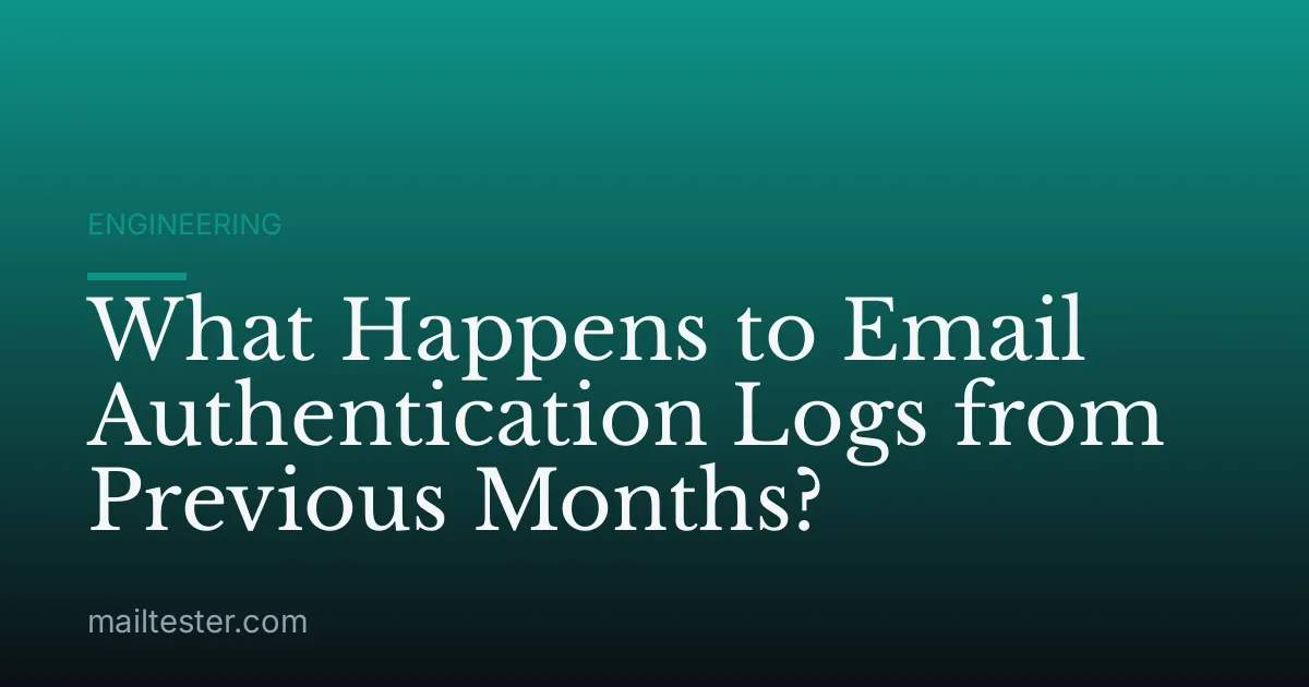 What Happens to Email Authentication Logs from Previous Months?