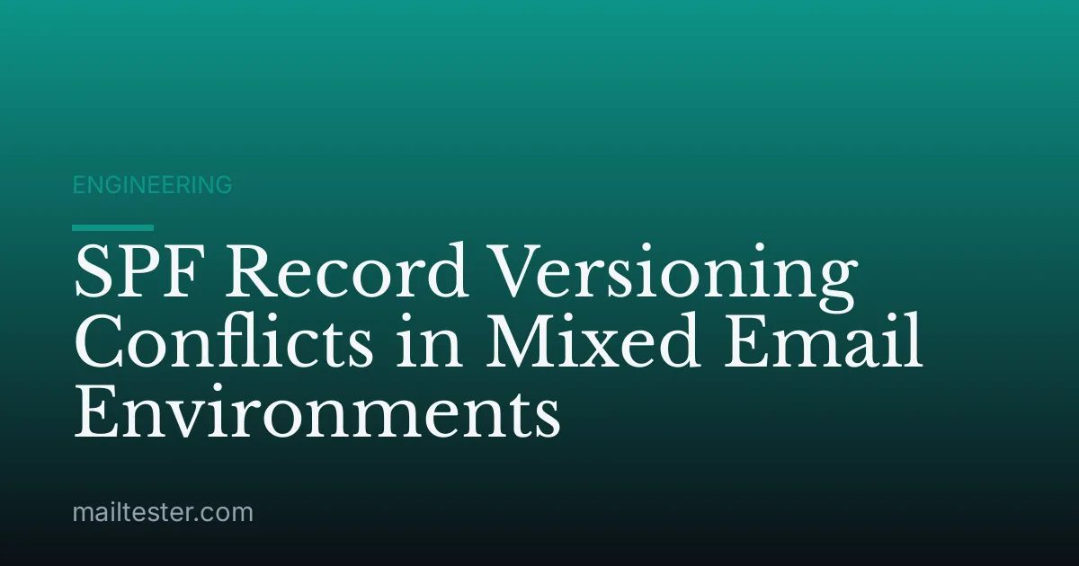 SPF Record Versioning Conflicts in Mixed Email Environments