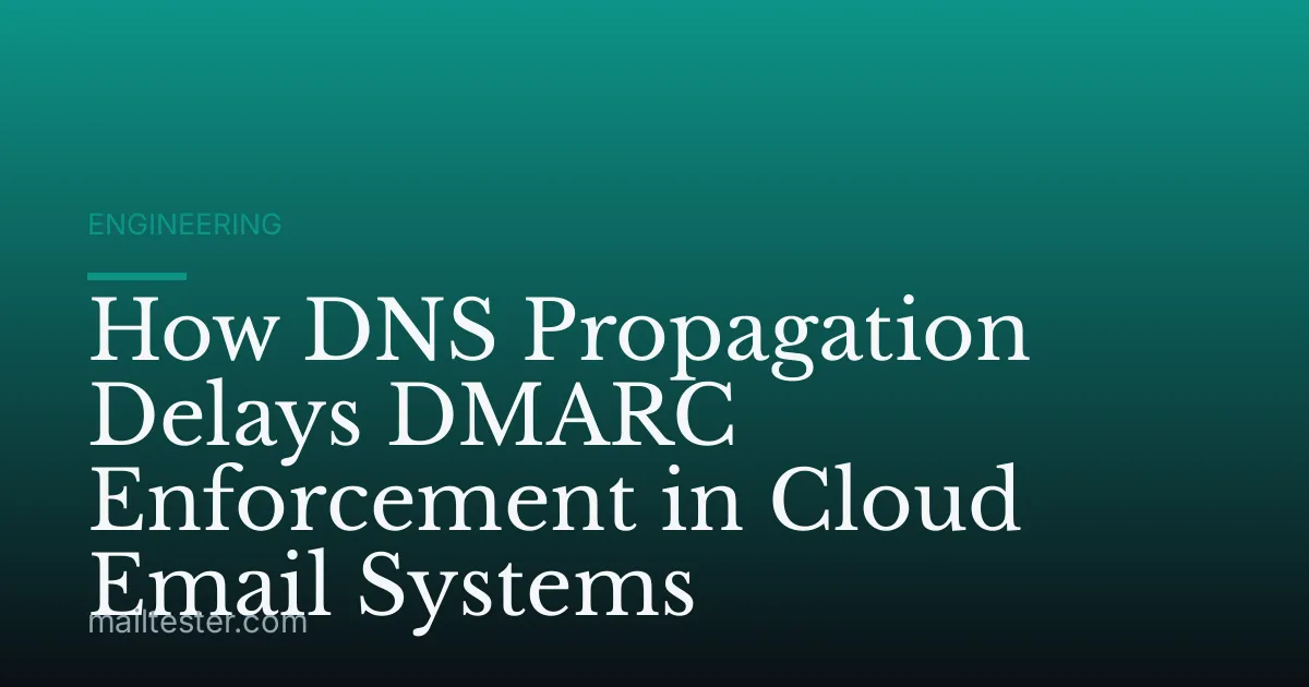How DNS Propagation Delays DMARC Enforcement in Cloud Email Systems
